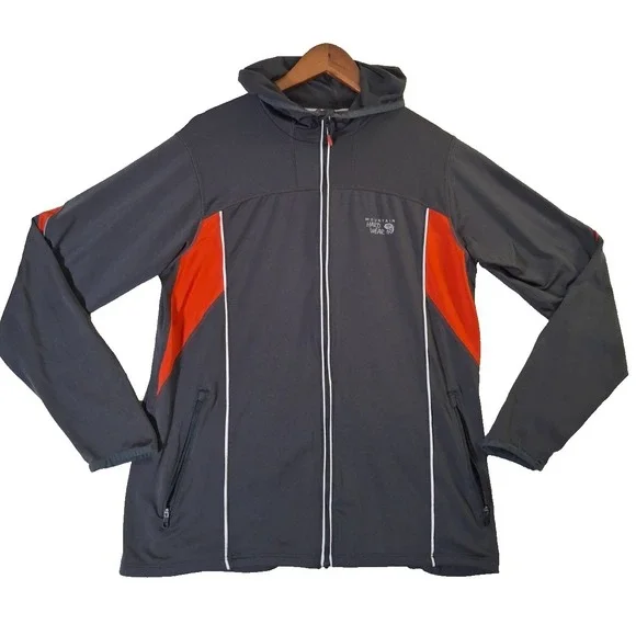 Mountain Hardwear Superpower Running Jacket Men's L* Gray Full Zip Performance - Picture 1 of 10